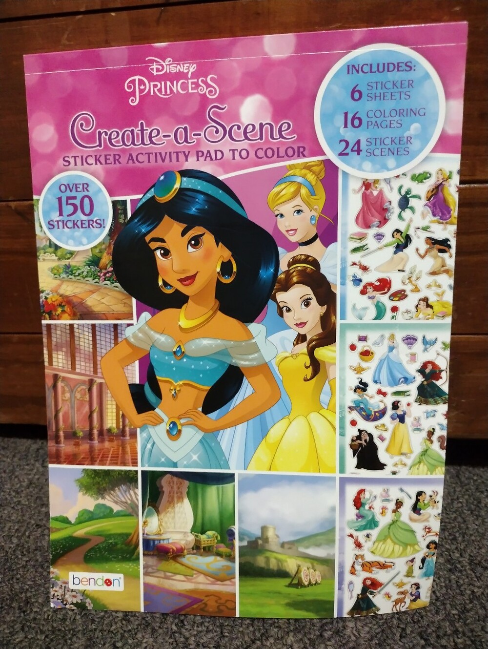Disney Princess Create-a-Scene Sticker Activity Pad - Pink & Blue